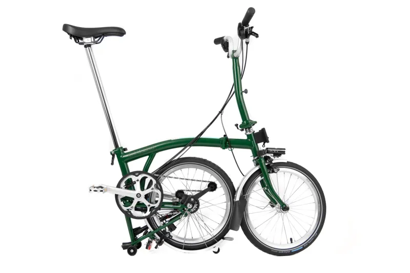 Brompton C-Line Explore Mid Bar Folding Bike 2022 Racing Green-2